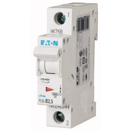 PLS6-B2,5-MW 242644 EATON ELECTRIC Защитный выключатель LS 2,5A 1p B-Char