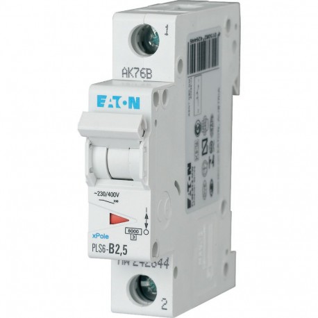 PLS6-B2,5-MW 242644 EATON ELECTRIC Interruttore protettore 2,5A 1p curva caratteristica B