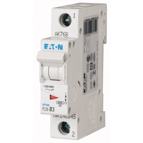 PLS6-D3-MW 242694 EATON ELECTRIC Int. magnetotérmico, 1P, curva D, 3A