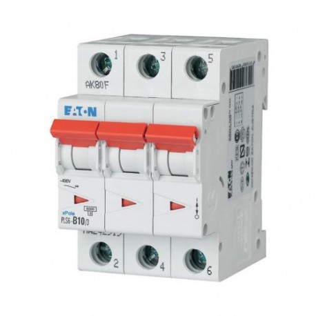 PLS6-B10/3-MW 242919 EATON ELECTRIC Over current switch, 10A, 3 p, type B characteristic