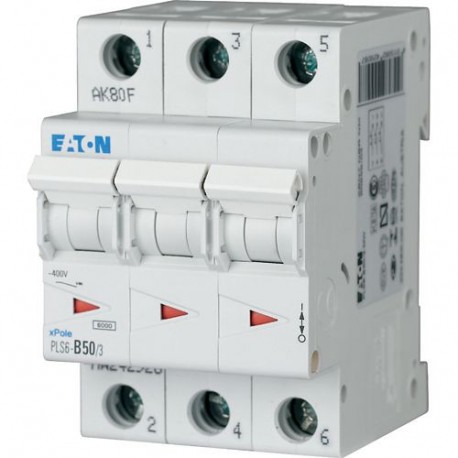 PLS6-C50/3-MW 242954 Y7-242954 EATON ELECTRIC Magnetotermico 3p 50A 6ka curva C PLS6-C50 / 3