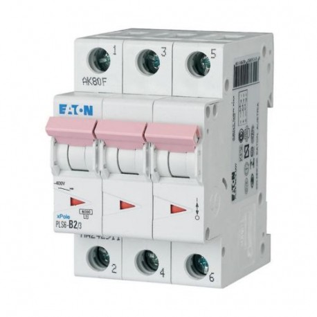 PLS6-D2/3-MW 242960 EATON ELECTRIC Int. magnetotérmico, 3P, curva D, 2A