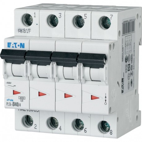 PLS6-B40/4-MW 243065 Y7-243065 EATON ELECTRIC Int. magnetotérmico, 4P, curva B, 40A