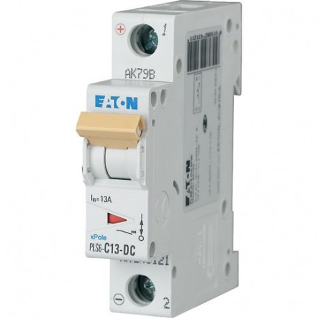 PLS6-C13-DC-MW 243121 0001609278 EATON ELECTRIC Защитный выключатель LS, 13A, 1p, C-Char, пост. ток (dc)