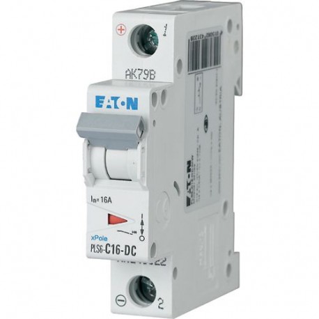 PLS6-C16-DC-MW 243122 0001609279 EATON ELECTRIC Защитный выключатель LS, 16A, 1p, C-Char, пост. ток (dc)
