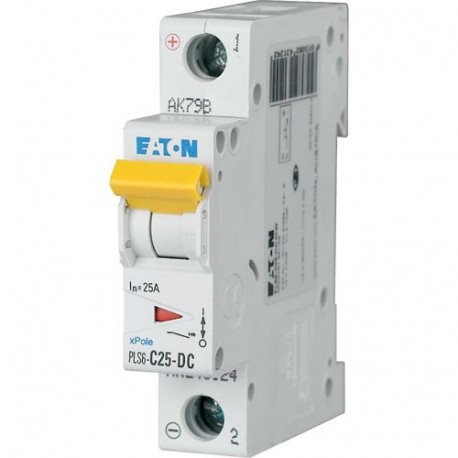 PLS6-C25-DC-MW 243124 Y7-243124 EATON ELECTRIC Interruttore protettore, 25A, 1p, curva caratteristica C, DC