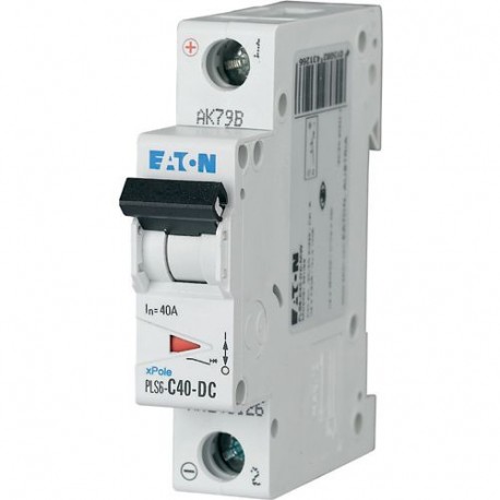 PLS6-C40-DC-MW 243126 EATON ELECTRIC Over current switch, 40A, 1p, type C characteristic, DC