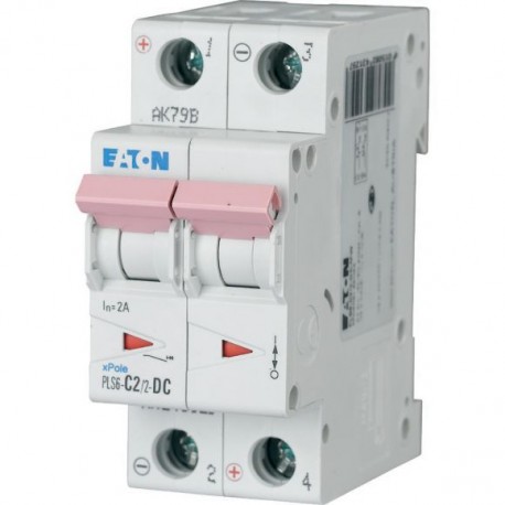 PLS6-C2/2-DC-MW 243129 Y7-243129 EATON ELECTRIC Int. magnetotérmico DC, 2P, curva C, 2A