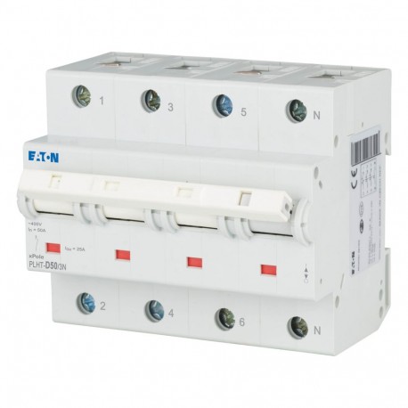 PLHT-D50/3N 248072 EATON ELECTRIC Magnetotermico 3p + n 50A 15ka curva D