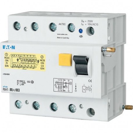 PBHT-125/4/003 248807 EATON ELECTRIC Unità di sgancio FI per PLHT 125A 4p 30mA tipo AC