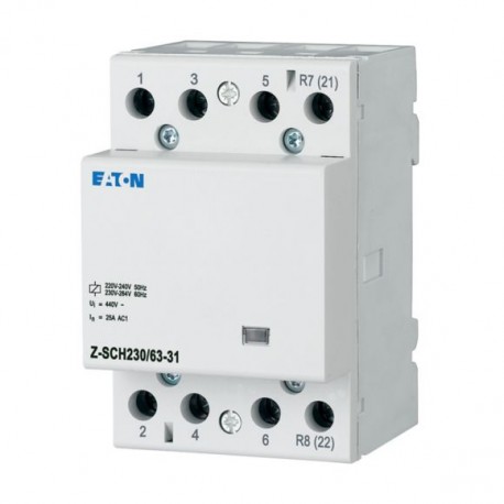 Z-SCH230/63-31 248858 EATON ELECTRIC Contacteur modulaire, 230VAC/50Hz, 3F+1O, 63A, 3PE