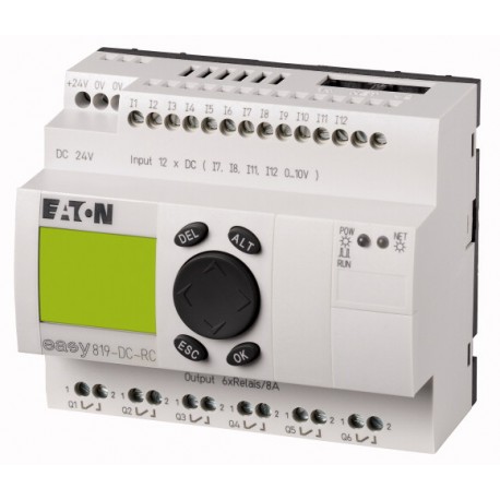 EASY819-DC-RC 256269 0004520956 EATON ELECTRIC Control relay, 24 V DC, 12DI(4AI), 6DO relays, display, time,..