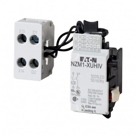 NZM1-XUHIV24AC 259531 Y7-259531 EATON ELECTRIC tensão mínima de disparo + Contato Auxiliar NA antecedência