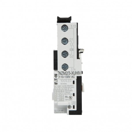 NZM2/3-XUHIV110-130AC 259589 Y7-259589 EATON ELECTRIC tensão mínima de disparo + Contato Auxiliar NA anteced..