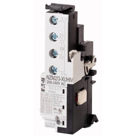 NZM2/3-XUHIV110-130DC 259608 Y7-259608 EATON ELECTRIC tensão mínima de disparo + Contato Auxiliar NA anteced..