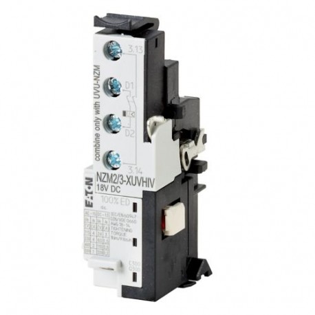 NZM2/3-XUVHIV 259684 Y7-259684 EATON ELECTRIC tensão mínima de gatilho, Delay + 1 contato auxiliar à frente