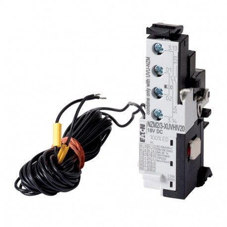 NZM2/3-XUVHIV20 259688 Y7-259688 EATON ELECTRIC tensão mínima de gatilho, Atrasado contato auxiliar + 2 à fr..