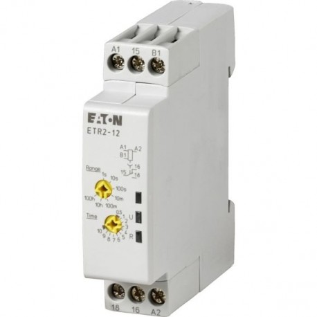 ETR2-12 262686 EATON ELECTRIC Timing relay, 0.05s-100h, 24-240VAC 50/60Hz, 24-48VDC, 1W, off-delayed