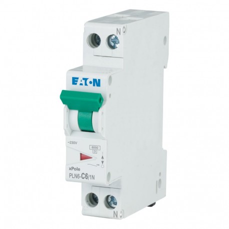 PLN6-C6/1N-MW 263171 EATON ELECTRIC Interruttore LS, 6A, 1Np, curva caratteristica C, AC