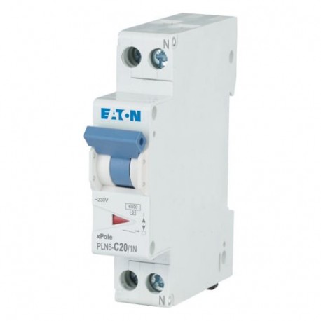 PLN6-C20/1N-MW 263175 EATON ELECTRIC Interruttore LS, 20A, 1Np, curva caratteristica C, AC