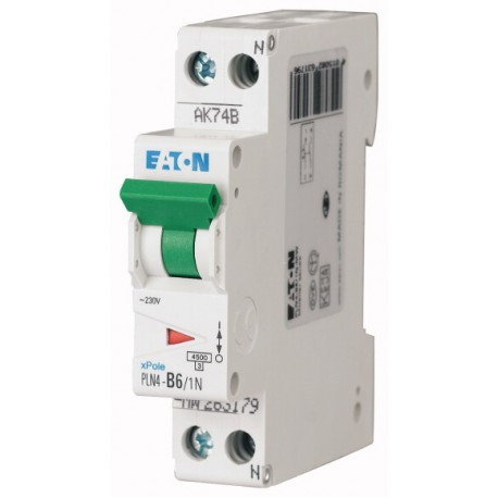 PLN4-C4/1N-MW 263188 EATON ELECTRIC MCB, 1P + N, curva C, 4A