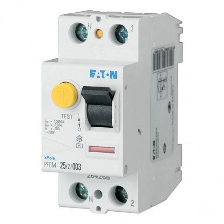 PFGM-25/2/003 264266 EATON ELECTRIC Автоматический выключатель остаточного тока (УЗО), 25А, 2pole, 30мА, тип..