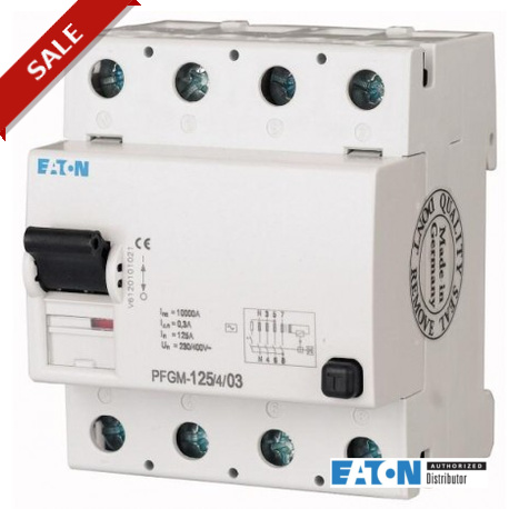 PFGM-125/4/03 264768 EATON ELECTRIC Salvavita, 4P, 125A, 300mA