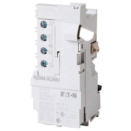 NZM4-XUHIV380-440AC 266222 Y7-266222 EATON ELECTRIC tensão mínima de disparo + Contato Auxiliar NA antecedên..