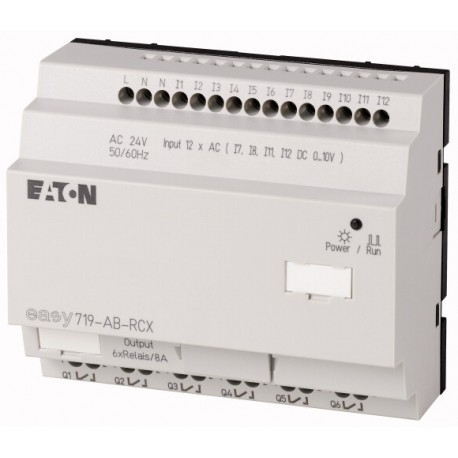 EASY719-AB-RCX 274114 0004519771 EATON ELECTRIC Relè di comando, 24VAC, 12DI(4AI), 6DO-relè, orologio, espan..