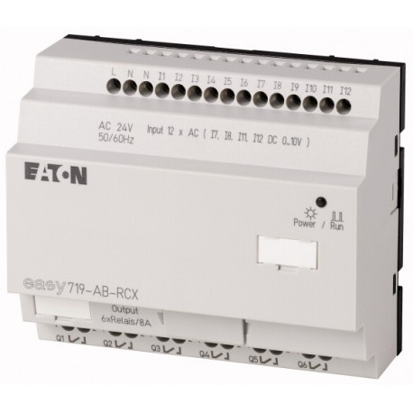 EASY719-AB-RCX 274114 0004519771 EATON ELECTRIC 6s módulo 12e / r 24VAC não blindado