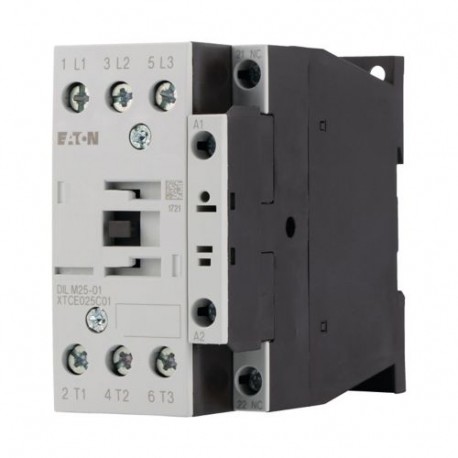 DILM25-01(42V50HZ,48V60HZ) 277160 XTCE025C01W EATON ELECTRIC Contactor, 3p+1N/C, 11kW/400V/AC3