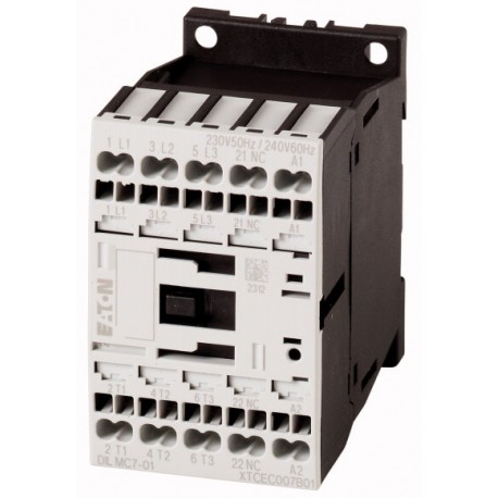 DILMC7-01(110VDC) 277439 XTCEC007B01E0 EATON ELECTRIC Contactor de potencia Conexión a presión 3 polos + 1 N..