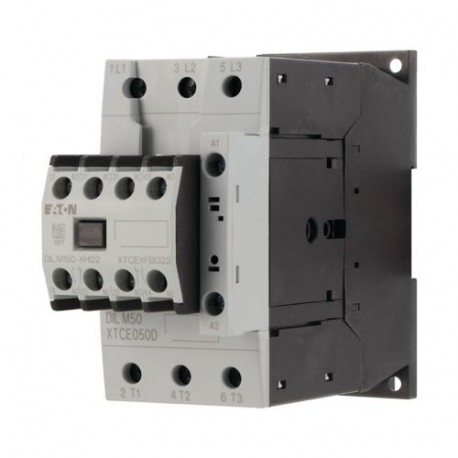 DILM50-22(230V50HZ,240V60HZ) 277862 XTCE050D22F EATON ELECTRIC Contactor, 3p+2N/O+2N/C, 22kW/400V/AC3