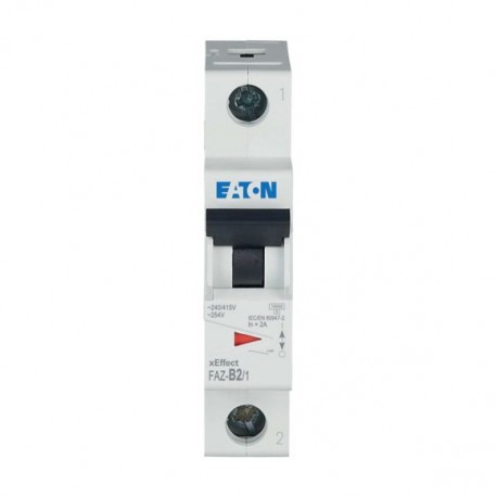 FAZ-B2/1 278523 EATON ELECTRIC Miniature circuit breaker (MCB), 2A, 1p, B-Char, AC