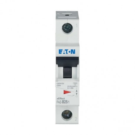 FAZ-B25/1 278537 EATON ELECTRIC Miniature circuit breaker (MCB), 25A, 1p, B-Char, AC