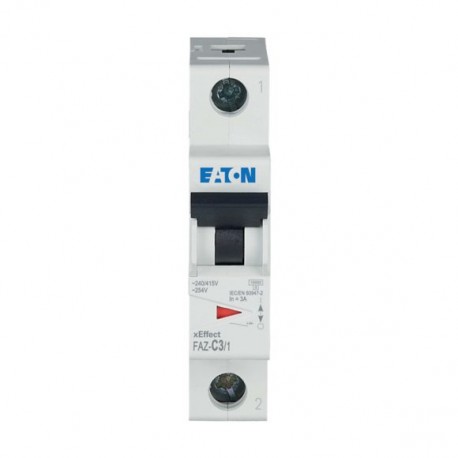 FAZ-C3/1 278551 EATON ELECTRIC Автоматический выключатель 3А, кривая отключения C, 1 полюс, откл. способност..