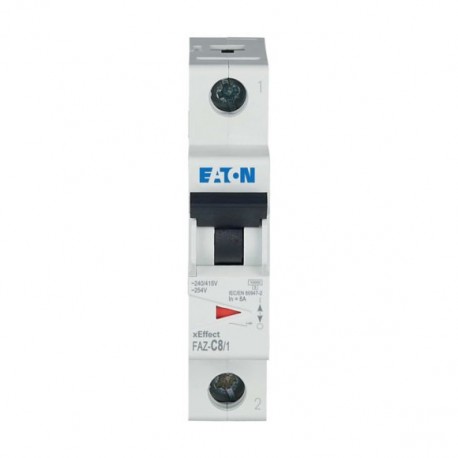 FAZ-C8/1 278556 EATON ELECTRIC Автоматический выключатель 8А, кривая отключения C, 1 полюс, откл. способност..