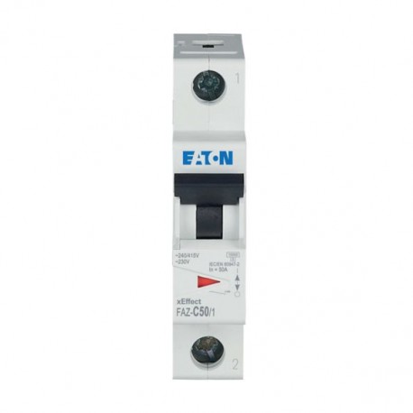 FAZ-C50/1 278566 Y7-278566 EATON ELECTRIC Interruttore LS, 50A, 1p, curva caratteristica C, AC