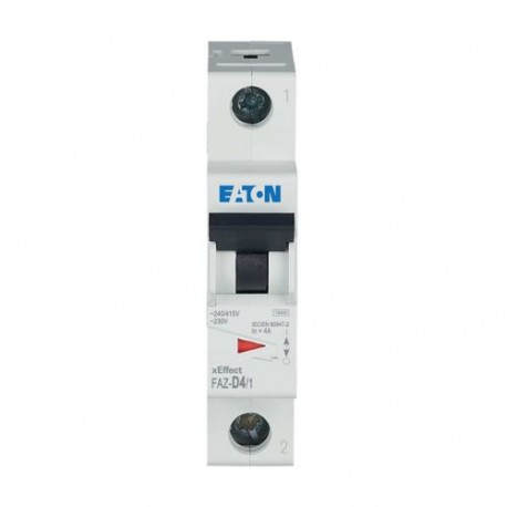 FAZ-D4/1 278576 EATON ELECTRIC Miniature circuit breaker (MCB), 4A, 1p, D-Char, AC