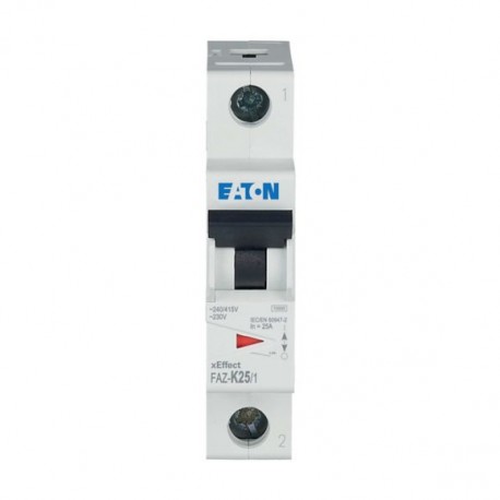 FAZ-K25/1 278601 EATON ELECTRIC Miniature circuit breaker (MCB), 25A, 1p, K-Char, AC