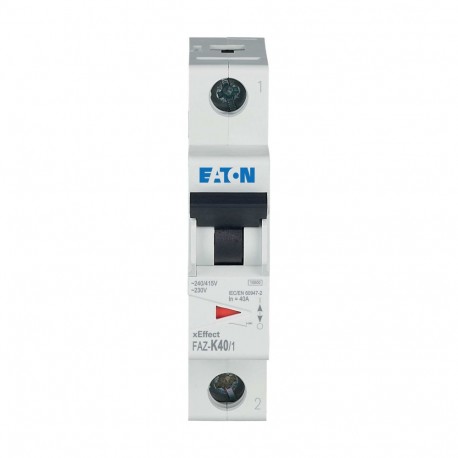 FAZ-K40/1 278603 Y7-278603 EATON ELECTRIC Int. magnetotérmico FAZ, 40A, 1P, curva K