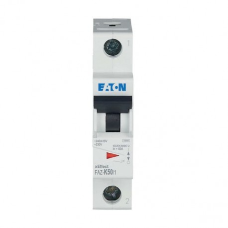 FAZ-K50/1 278604 EATON ELECTRIC Miniature circuit breaker (MCB), 50A, 1p, K-Char, AC