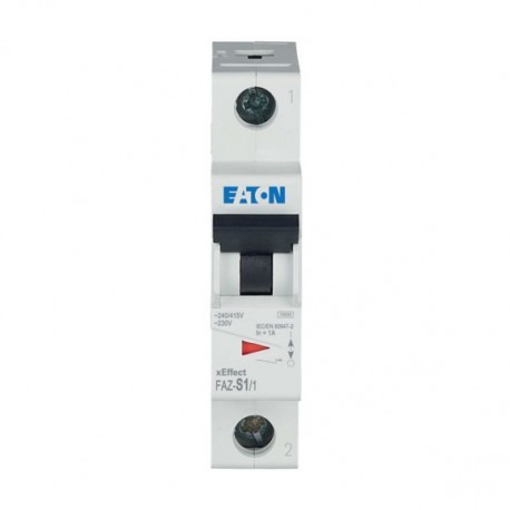 FAZ-S1/1 278606 EATON ELECTRIC Автоматический выключатель 1А, кривая отключения S, 1 полюс, откл. способност..