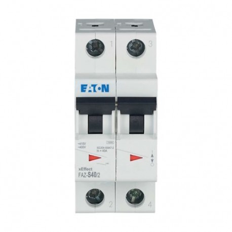FAZ-S40/2 278815 EATON ELECTRIC Leitungsschutzschalter, 40A, 2p, S-Char