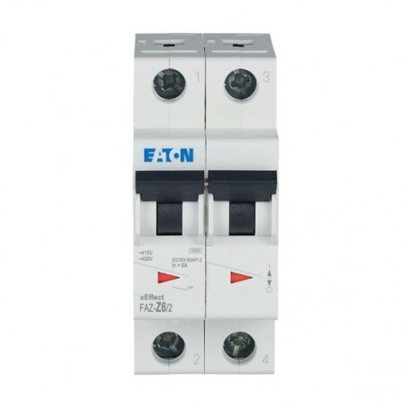 FAZ-Z6/2 278822 Y7-278822 EATON ELECTRIC Interruttore LS, 6A, 2p, curva caratteristica d'intervento Z, AC