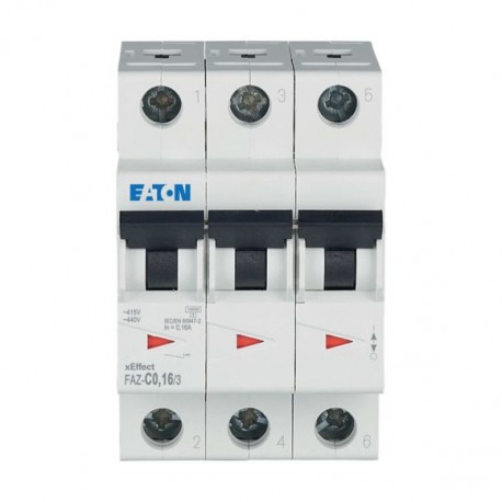 FAZ-C0,16/3 278854 Y7-278854 EATON ELECTRIC Interruttore protettore, 0,16A, 3p, curva caratteristica C