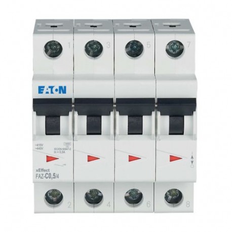 FAZ-C0,5/4 279044 FAZ-C0.5/4 EATON ELECTRIC LS-Schalter, 0,5A, 4p, C-Char