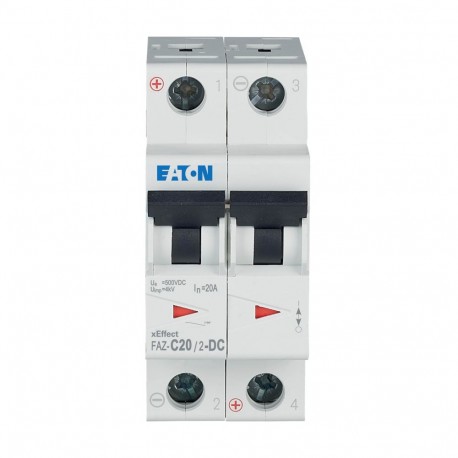 FAZ-C20/2-DC 279141 Y7-279141 EATON ELECTRIC Interruttore LS, 20A, 2p, curva caratteristica C, DC