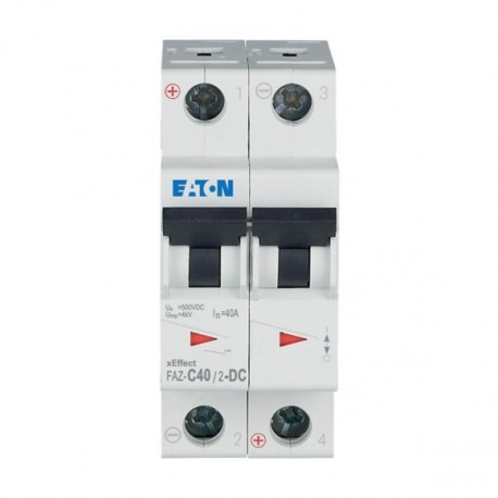 FAZ-C40/2-DC 279144 Y7-279144 EATON ELECTRIC MCB DC, 2P, curva C, 40A