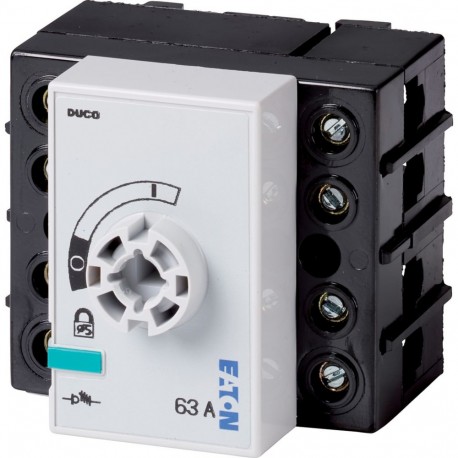 DCM-63/4-SK+HC 1314015 Y8-1314015 EATON ELECTRIC sezionatore di potenza, a 4 poli, 63 A, senza maniglia rota..